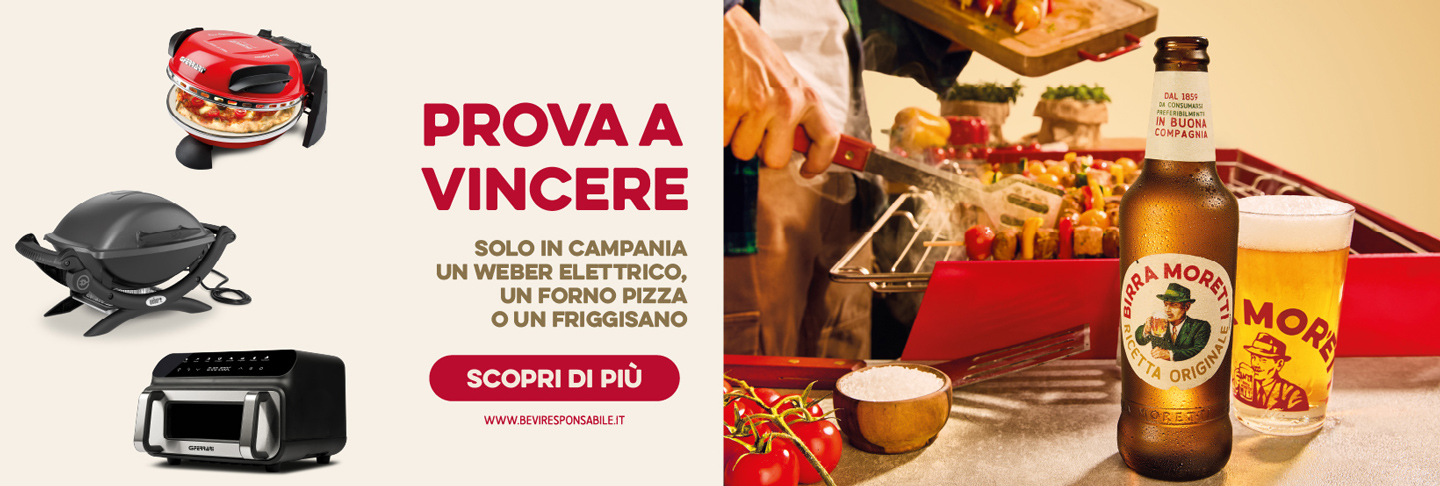 Prova a vincere solo in Campania un weber elettrico, un forno pizza o un friggisano.
